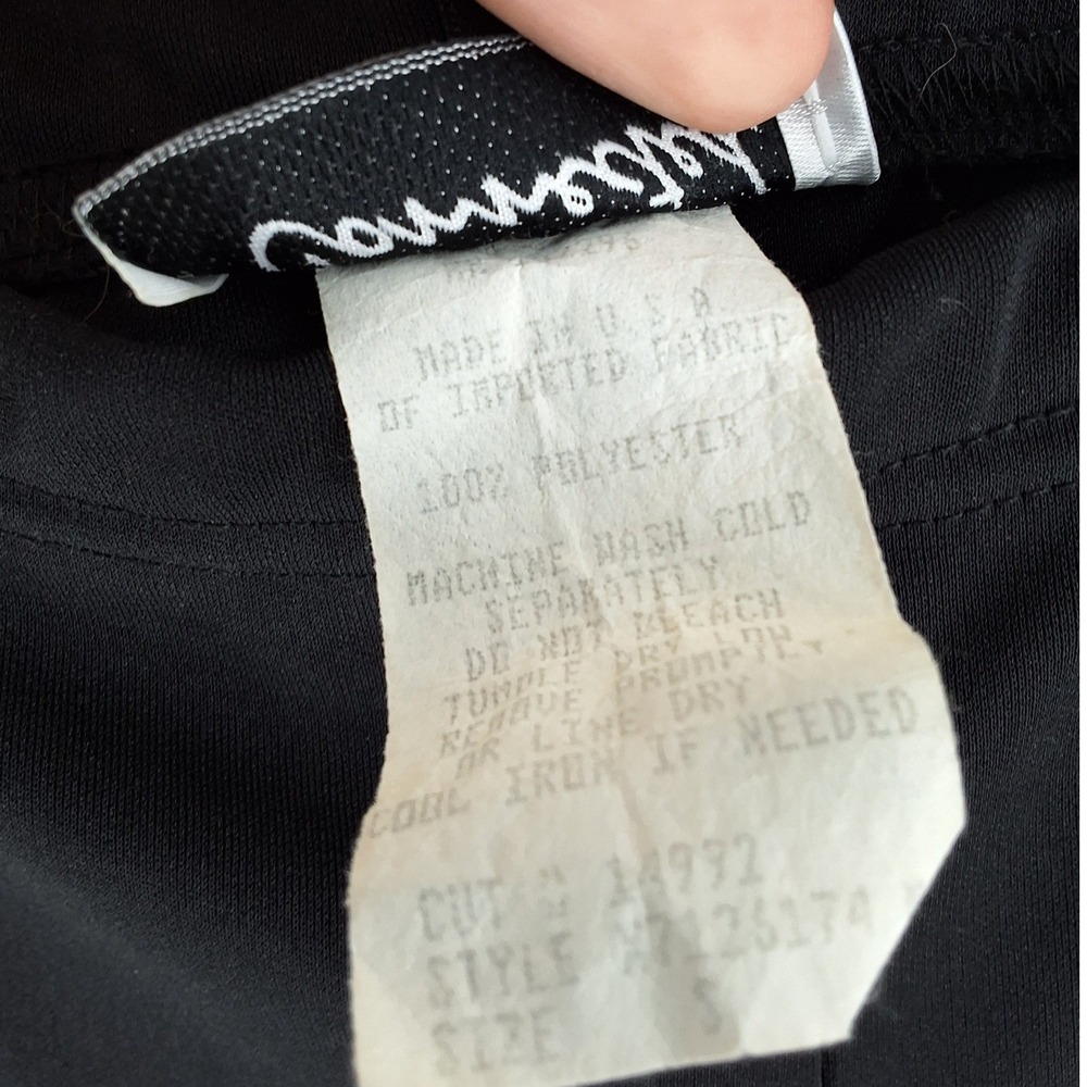 Connected Apparel Black Wide Leg Pants Small Elastic Waist Matte Jersey Matte - Picture 3 of 6